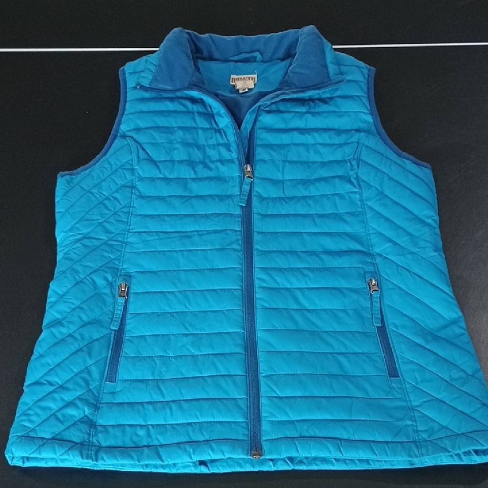 Duluth Trading Co Blue Teal Nylon Quilted Vest
